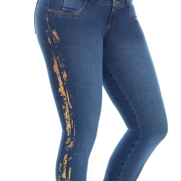 RIF. 100694-D Jeans Push Up modellante