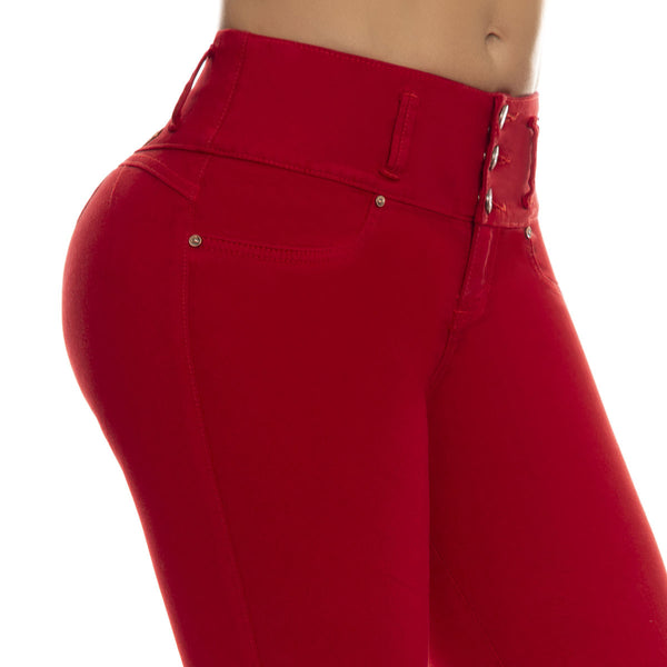 RIF. 44501R Jeans PushUp Modellante Rosso