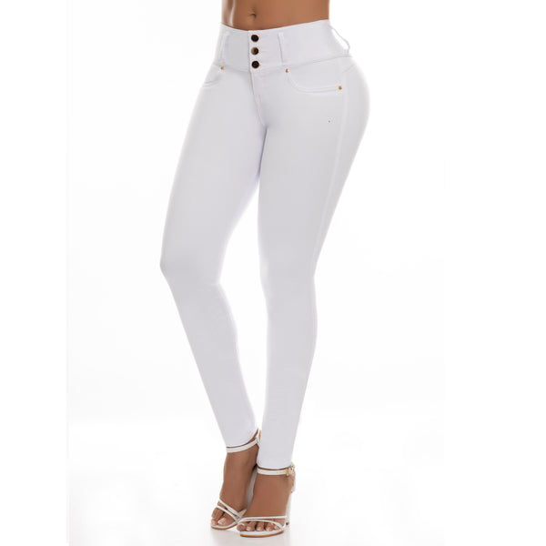 RIF. 44501 Bianco Jeans PushUp Modellante