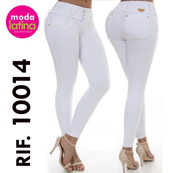 RIF. 10014 Bianco Jeans PushUp Modellante